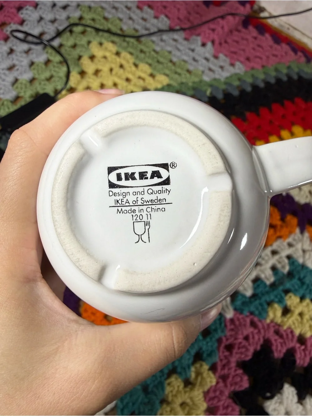 IKEA White Ceramic Mug with Handle